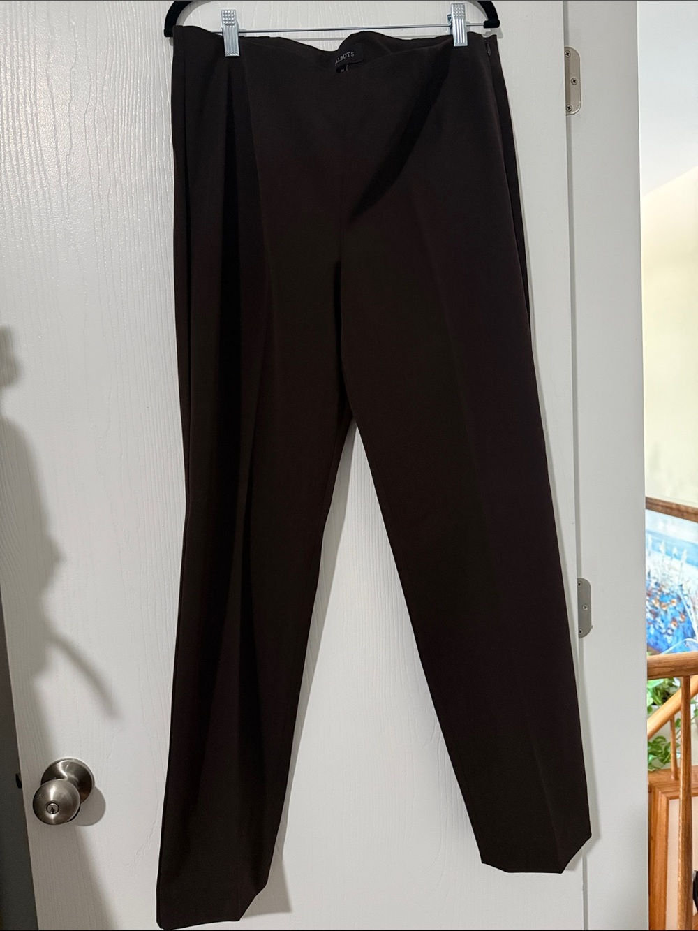Talbots Dark Brown Straight-Leg Dress Pants